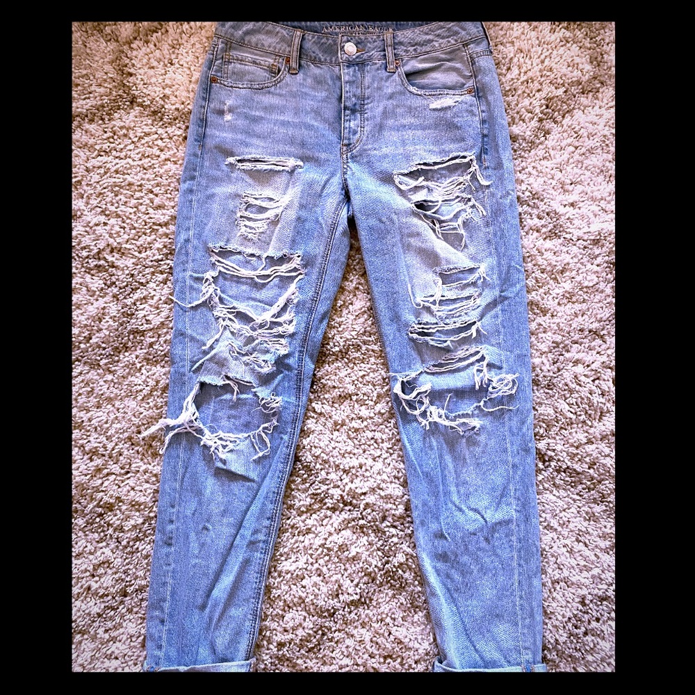 Vintage denim destroyed American Eagle jeans